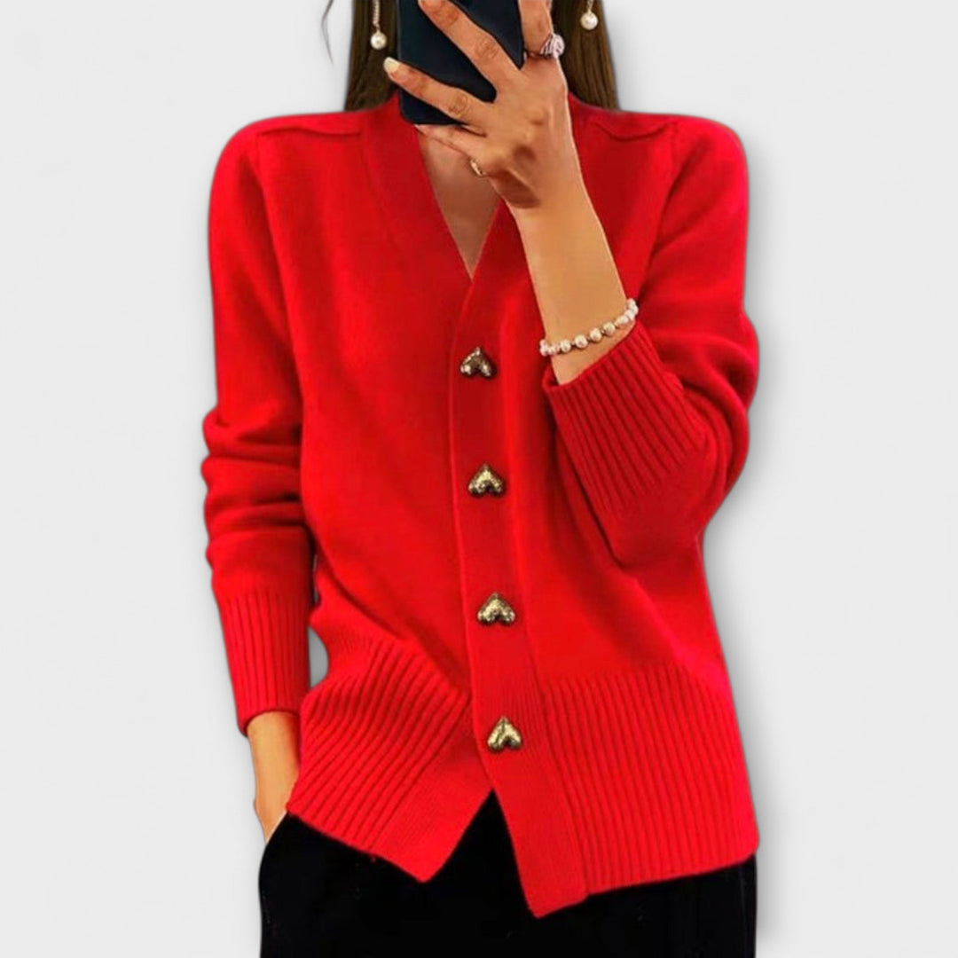 Marij V-kaelusega vintage-stiilis naiste kampsun