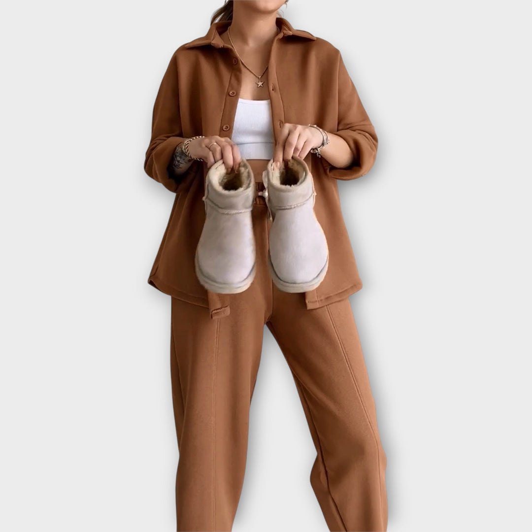 Elegantne nööpide komplekt ja stiilne joon.