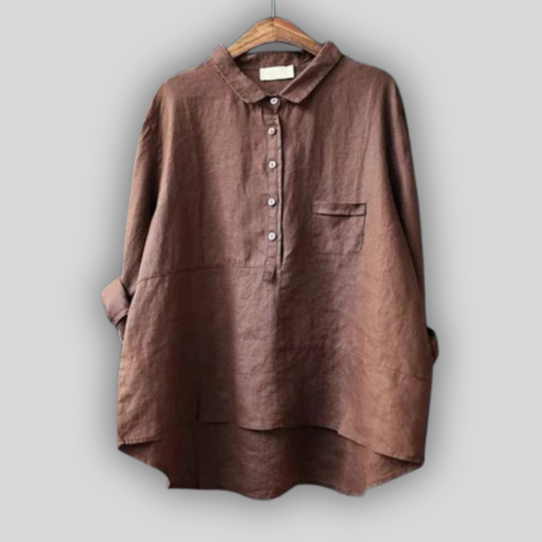 Roheline kerge pluus mugavuseks igapäevaselt.