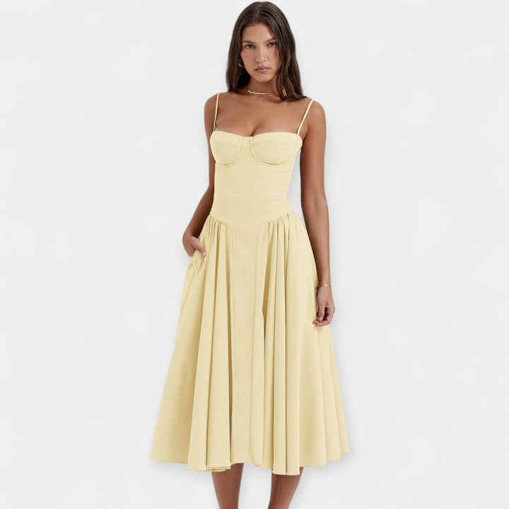 Retro Midi kleit õlapaeltega - stiilne ja mugav valik