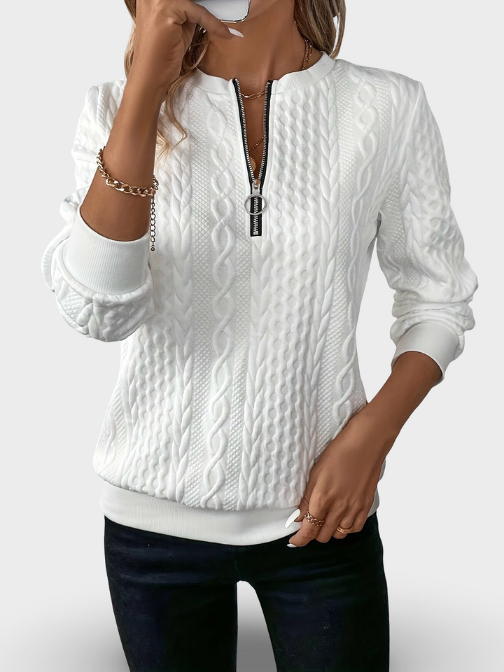 Maie - Naiste lukuga kaelusega kampsun