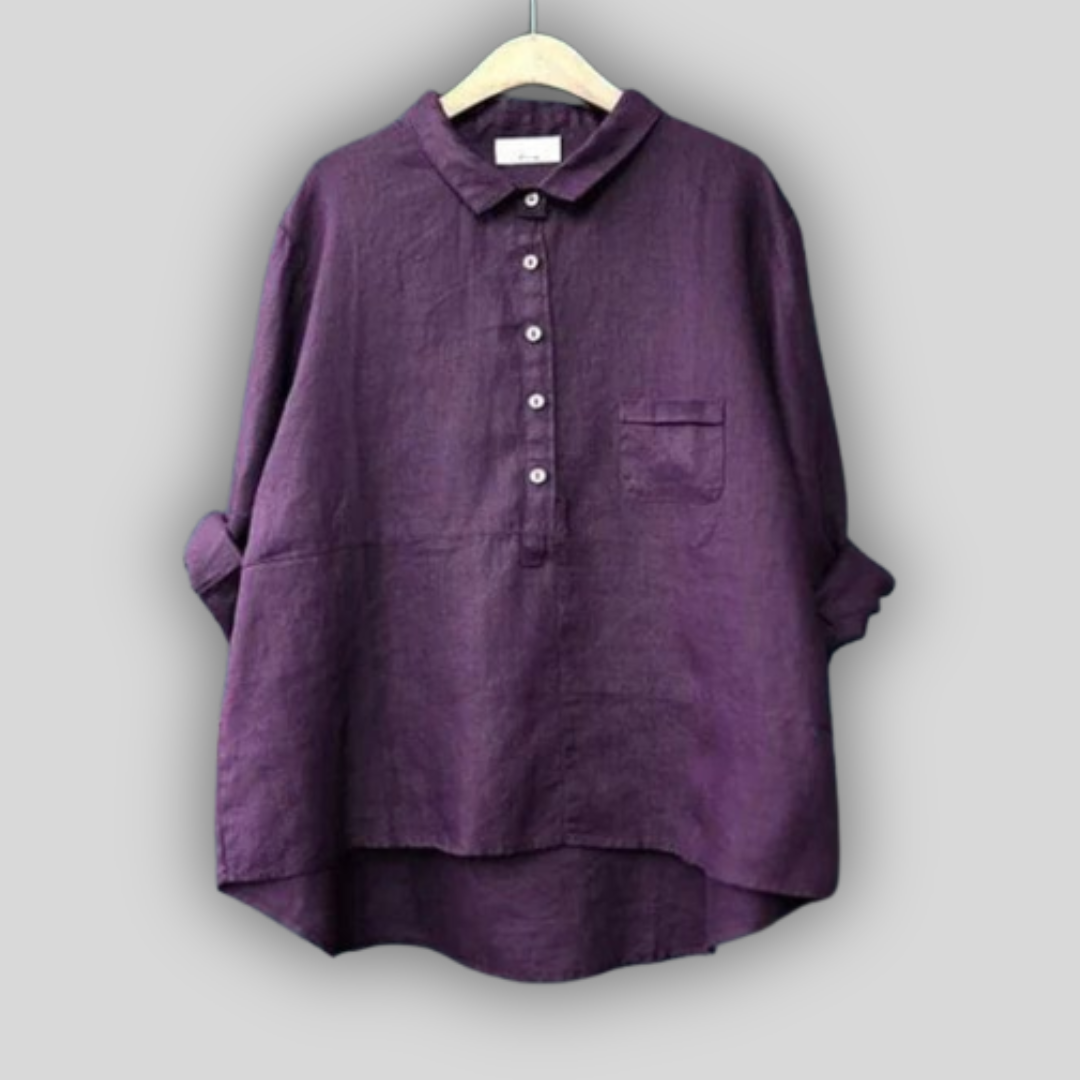 Roheline kerge pluus mugavuseks igapäevaselt.