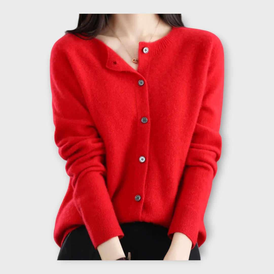 Elegantne nööpidega kardigan - stiilne ja mugav valik.