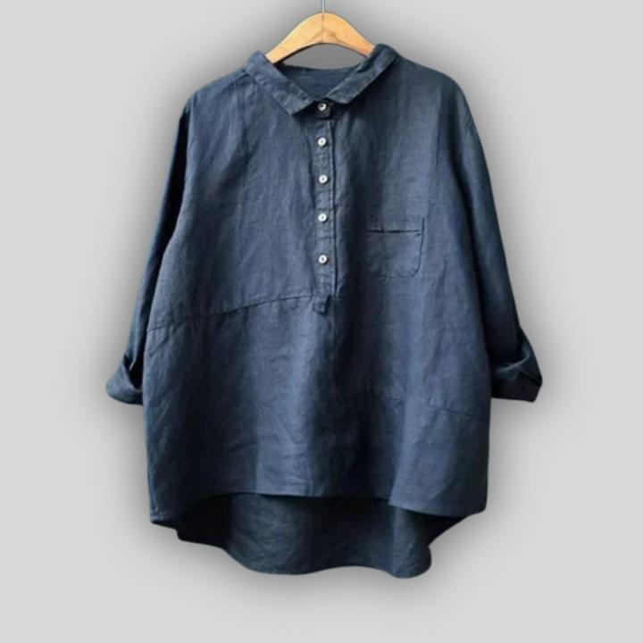 Roheline kerge pluus mugavuseks igapäevaselt.