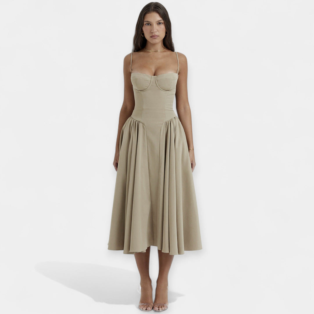 Retro Midi kleit õlapaeltega - stiilne ja mugav valik