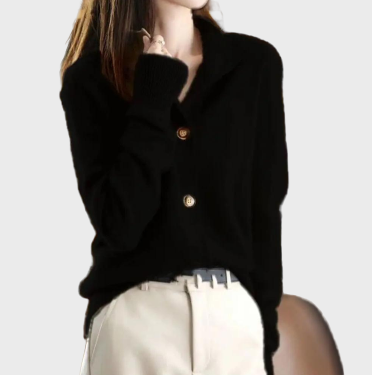 Stiilne kootud vest mugavuseks igapäevases elus.