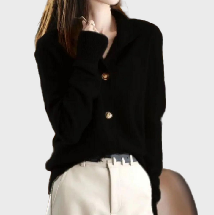 Stiilne kootud vest mugavuseks igapäevases elus.