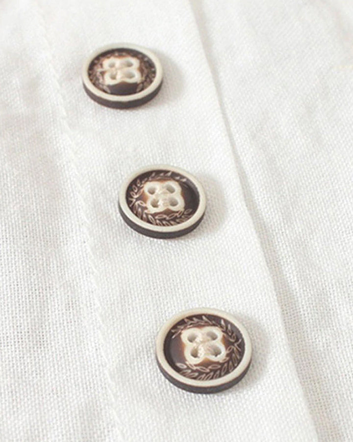 Nööpidega lühikeste varrukatega stiilne pluus