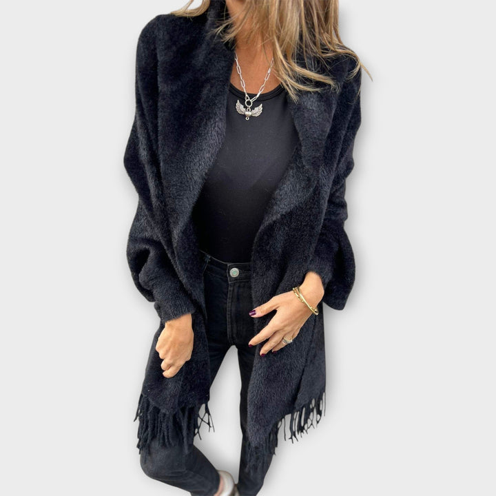 Kootud narmastega wrap – stiilne ja mugav katteese.