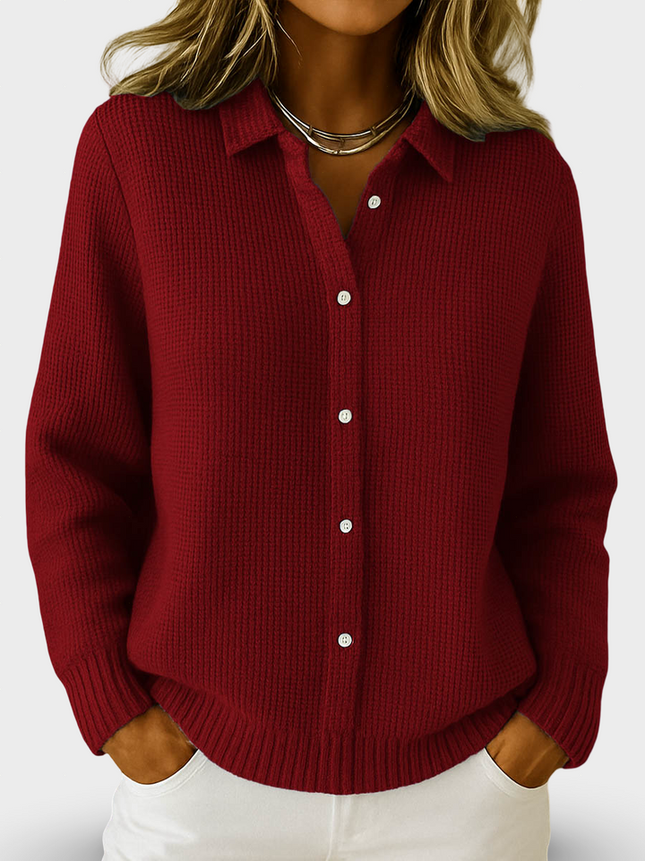 Evelin  | Klassikaline Kudumise Nööbiga Kardigan