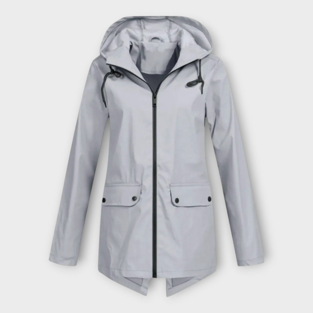 Stiilne veekindel kapuutsiga jope mugavuseks.