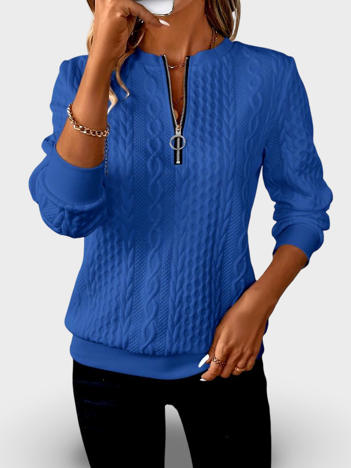 Maie - Naiste lukuga kaelusega kampsun