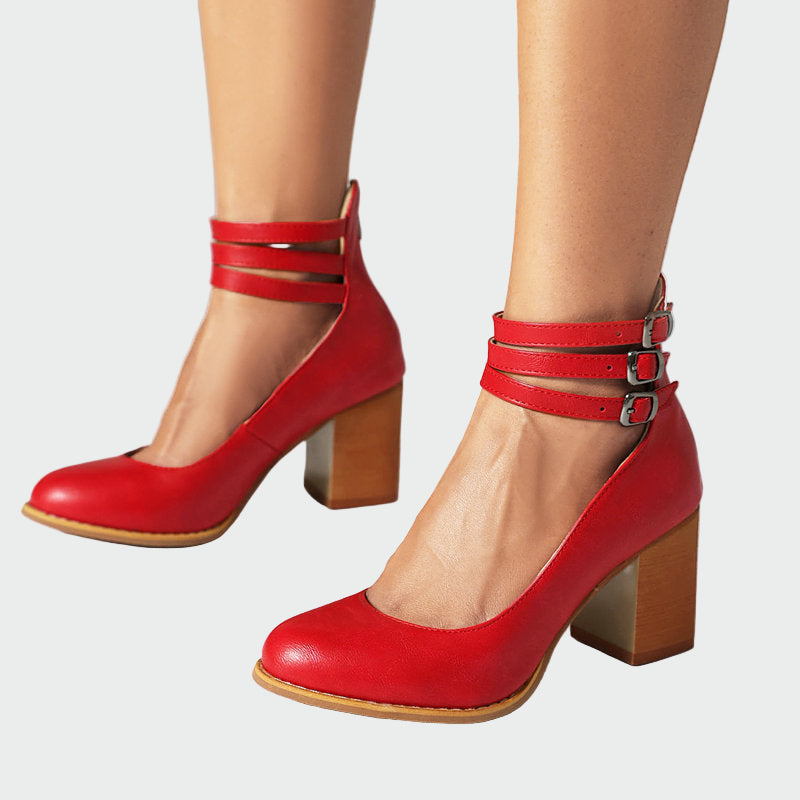 Kaa elegantsed sandaalid mugavate paksude kontsadega