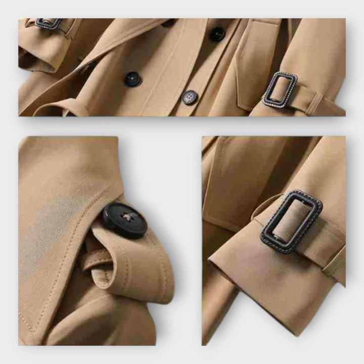 Klassikaline pikk trenšmantel vööga elegantseks stiiliks.