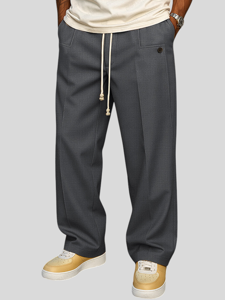 Edelhart elegantne meeste püksid mugava kinnitusnööriga