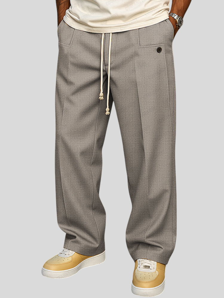 Edelhart elegantne meeste püksid mugava kinnitusnööriga