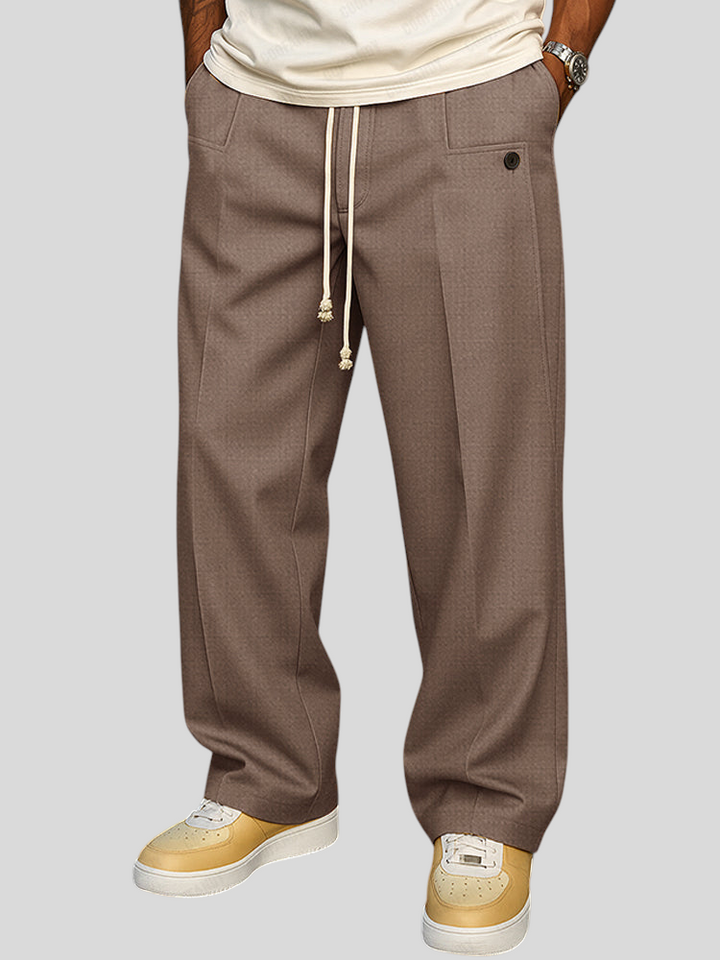 Edelhart elegantne meeste püksid mugava kinnitusnööriga