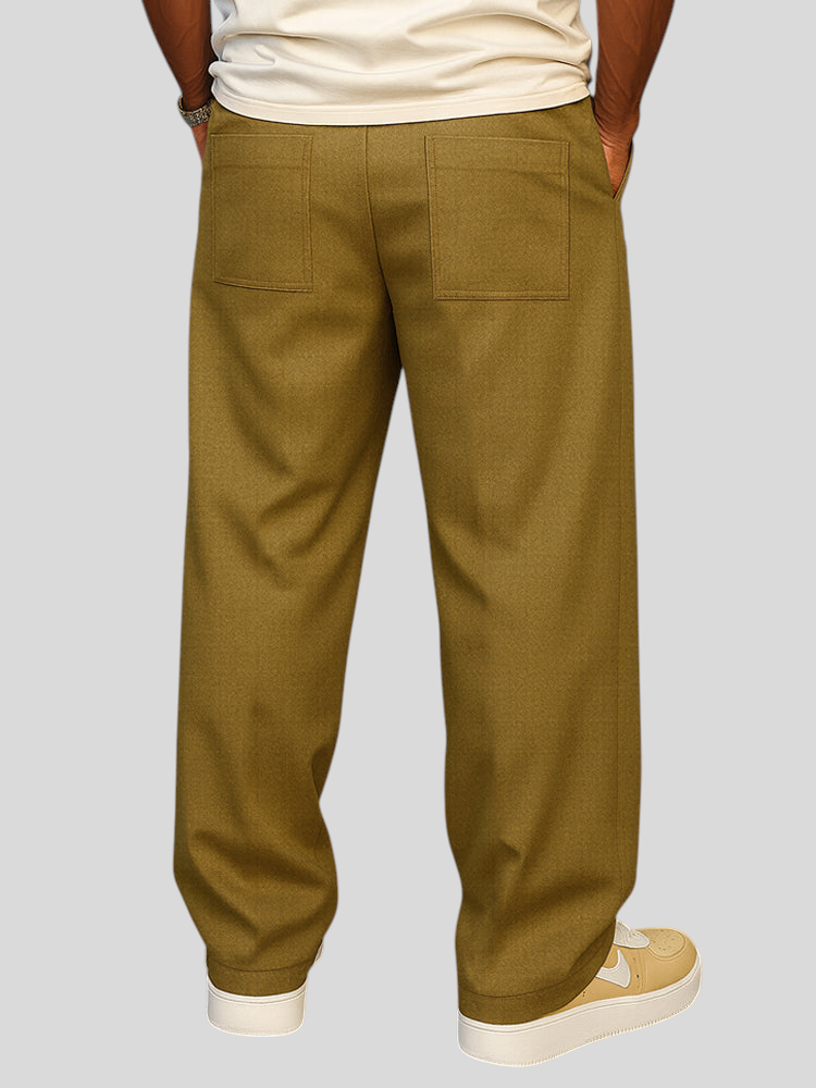 Edelhart elegantne meeste püksid mugava kinnitusnööriga