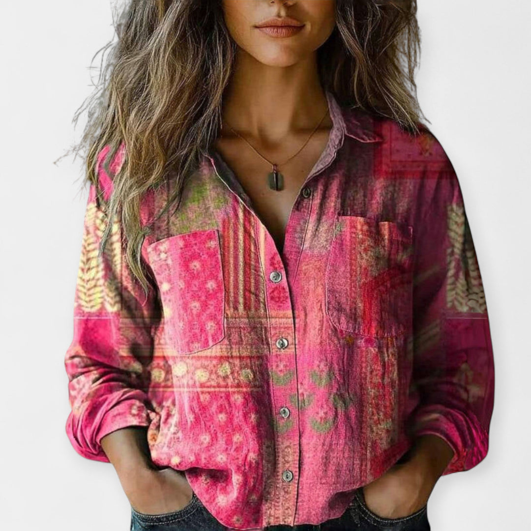 Vintage pluss suurusega trükisega t-särk