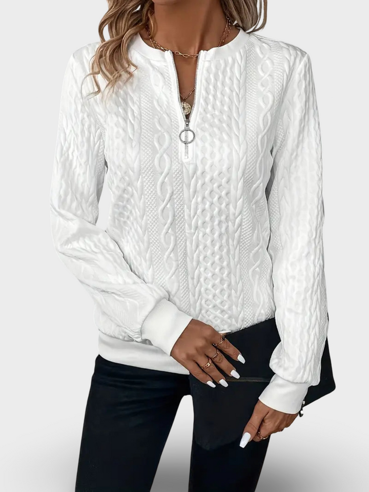 Maie - Naiste lukuga kaelusega kampsun