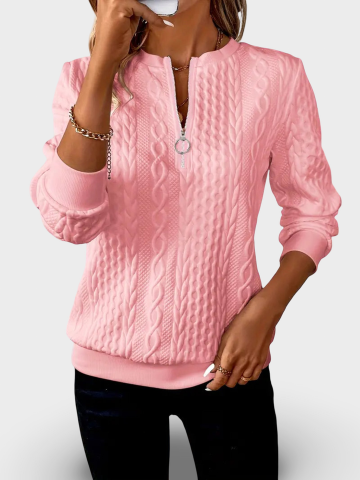 Maie - Naiste lukuga kaelusega kampsun