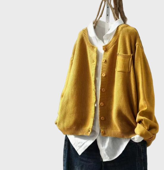 Pehme kootud vest mugavuseks ja soojuseks.