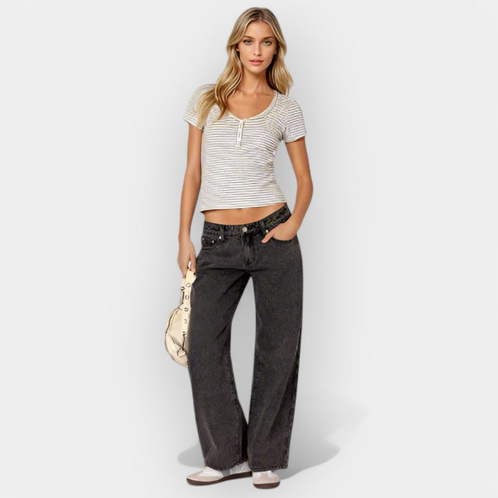 Madala vöökohaga teksad ja mugavus igapäevaks