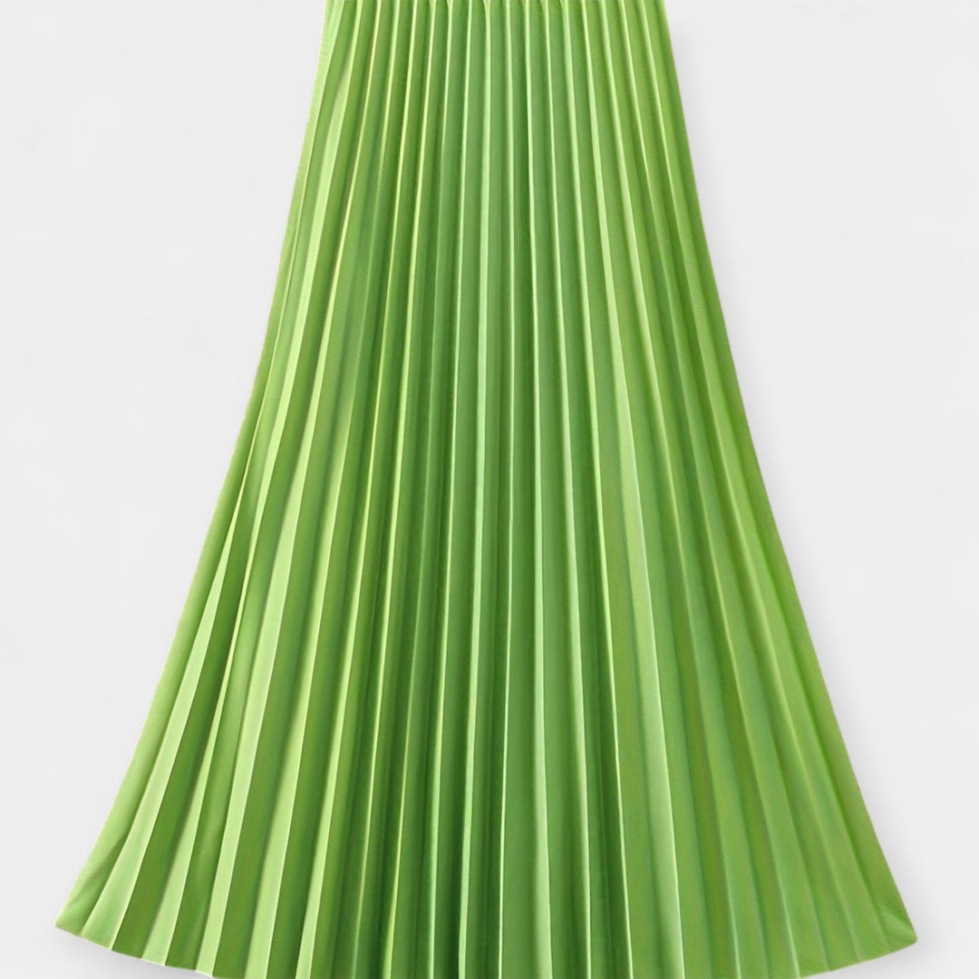 Pikk plisseeritud seelik elegantse välimuse jaoks