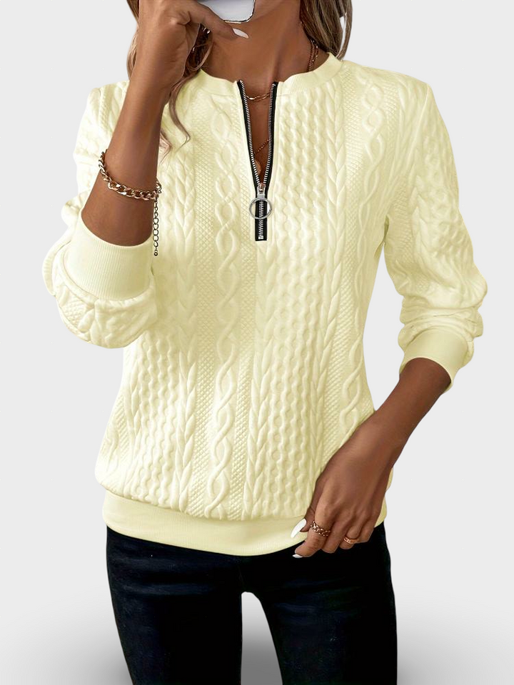 Maie - Naiste lukuga kaelusega kampsun