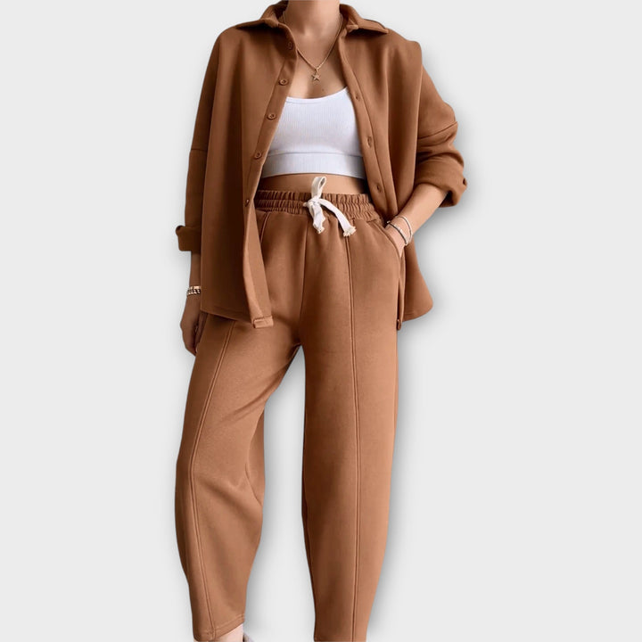 Elegantne nööpide komplekt ja stiilne joon.