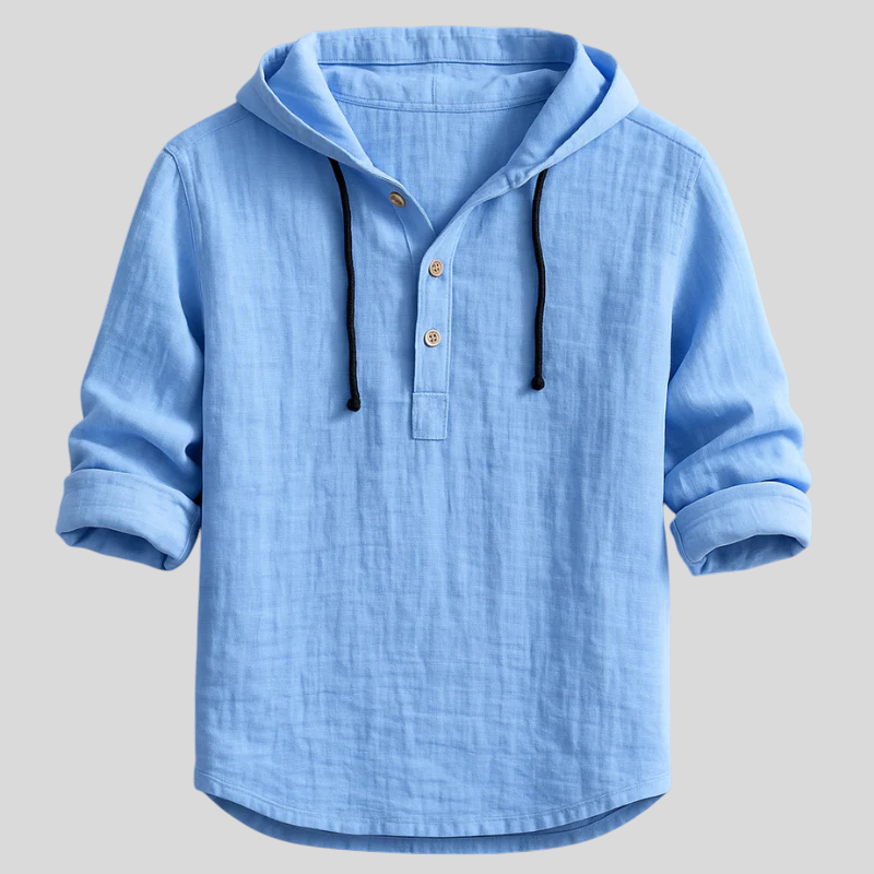 Samuel luksuslik kapuutsiga särk mugavuseks.