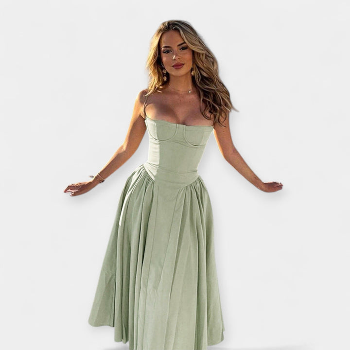 Retro Midi kleit õlapaeltega - stiilne ja mugav valik