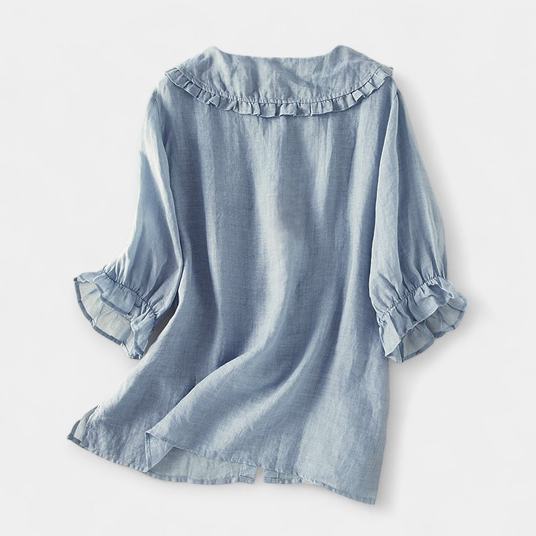 Volangidega särk elegantse kraega