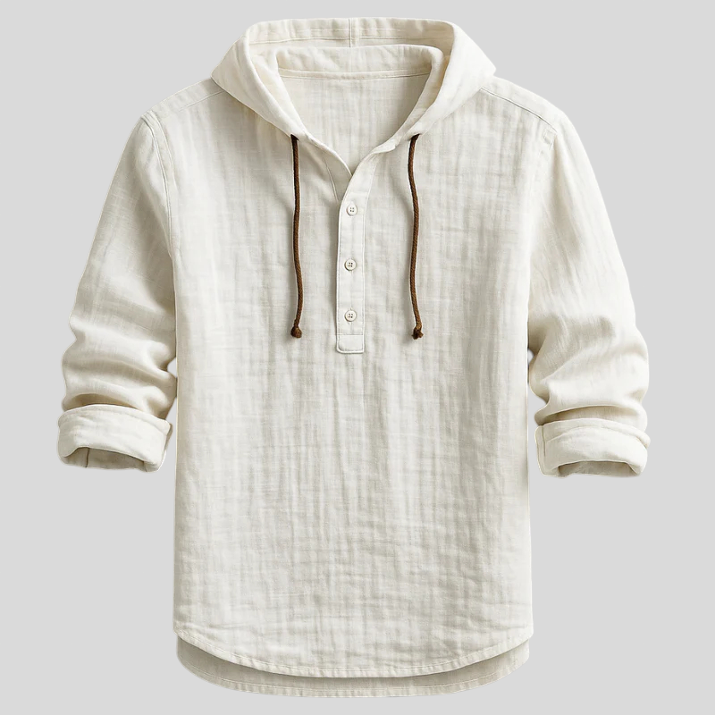 Samuel luksuslik kapuutsiga särk mugavuseks.