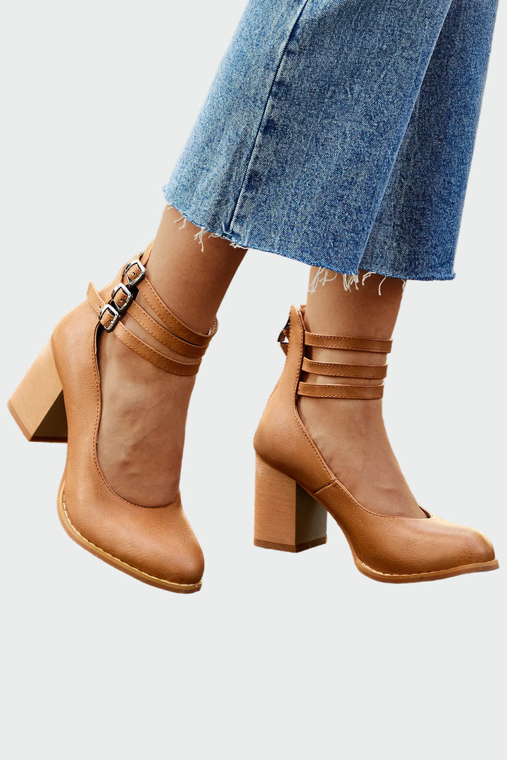 Kaa elegantsed sandaalid mugavate paksude kontsadega