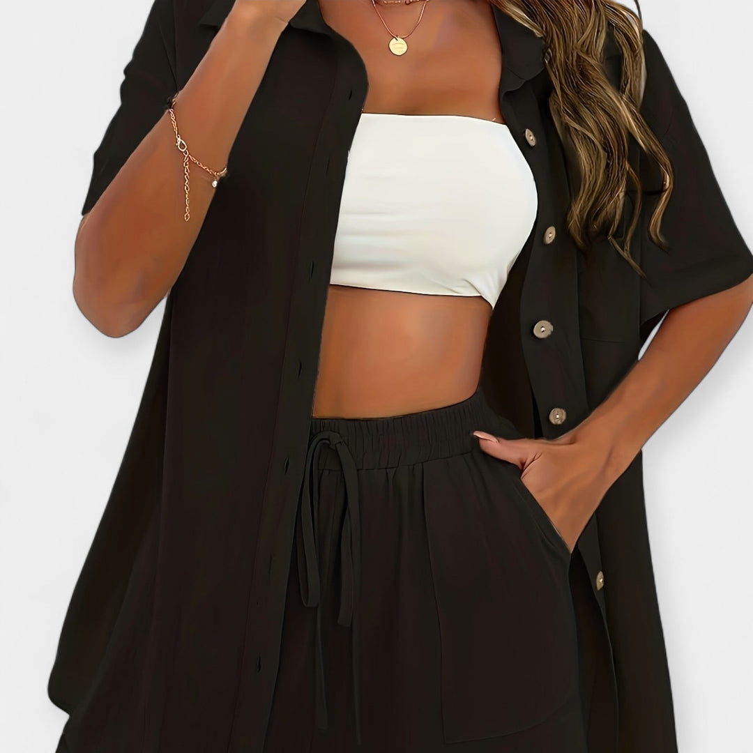 Särgi ja lühikeste pükste mugav komplekt