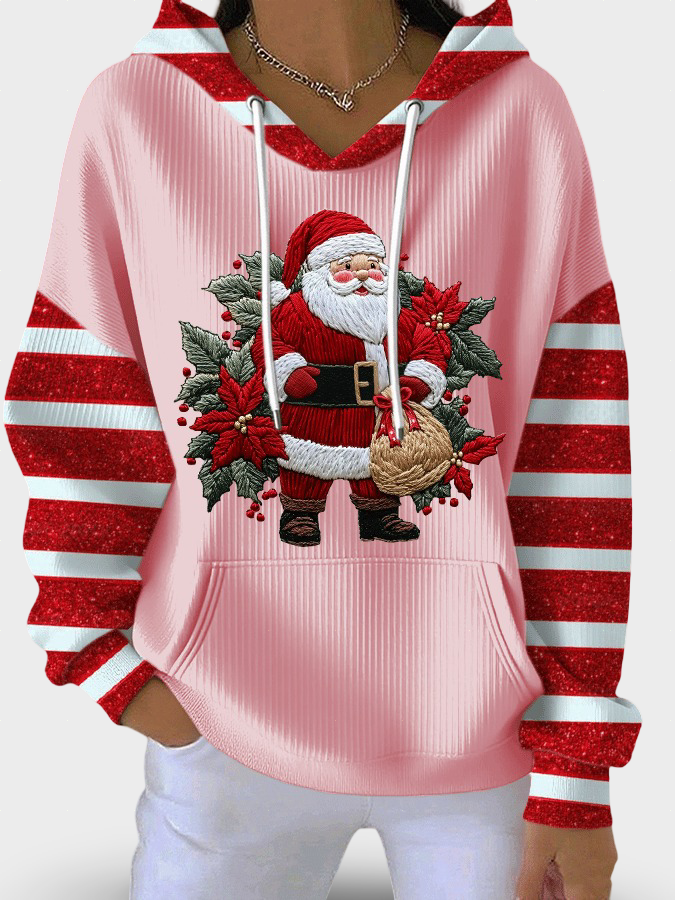 Maruša kapuutsiga sviiter jõuluvana disainiga