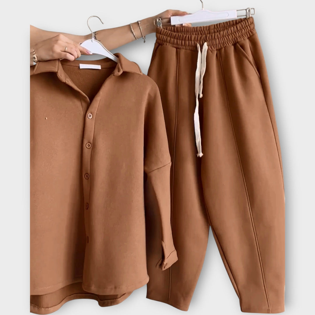 Elegantne nööpide komplekt ja stiilne joon.