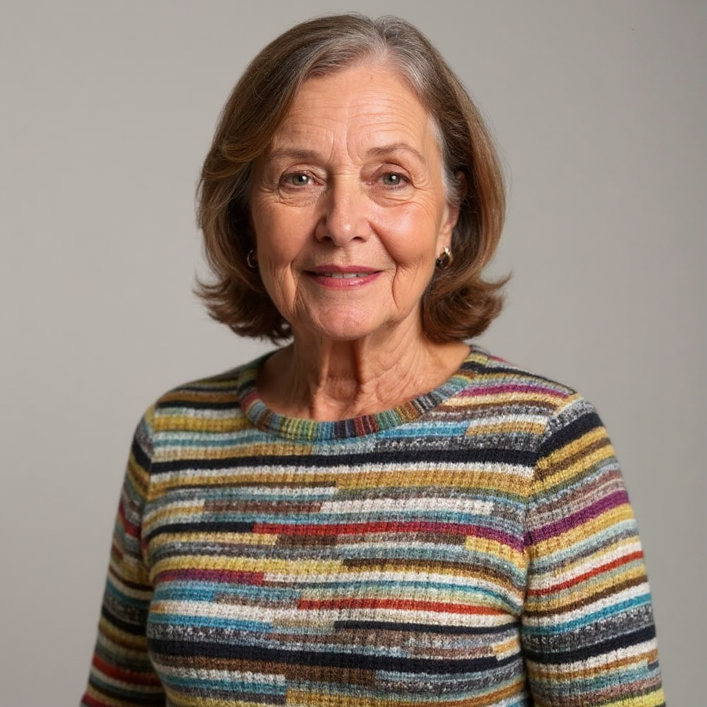 Triibuline kootud kampsun mugavuseks ja stiiliks.