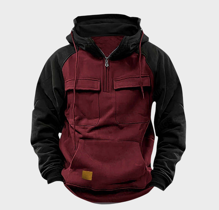 Kristian kapuutsiga polo-zip särk mugavuseks.