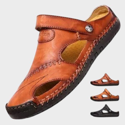 Lars premium ortopeedilised nahksandaalid mugavuseks ja toetuseks.