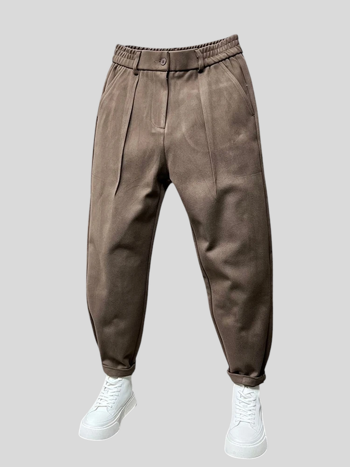 Marcello elegantne melange püksid stiilseks välimuseks.