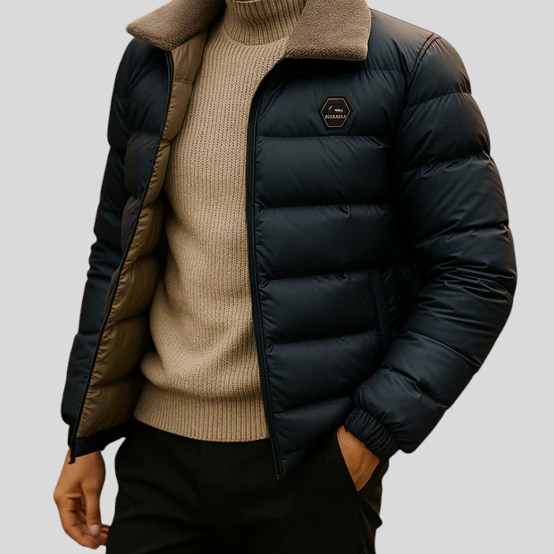 Denis meeste talvine polsterdatud jakk mugavuseks.