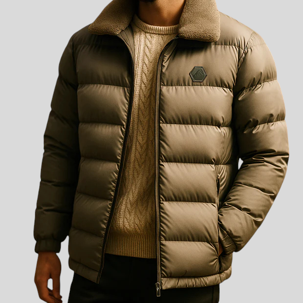 Denis meeste talvine polsterdatud jakk mugavuseks.