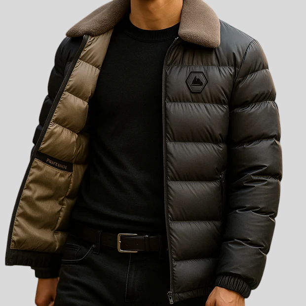 Denis meeste talvine polsterdatud jakk mugavuseks.